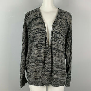 Eileen Fisher Organic Linen Cardigan Black & Cream